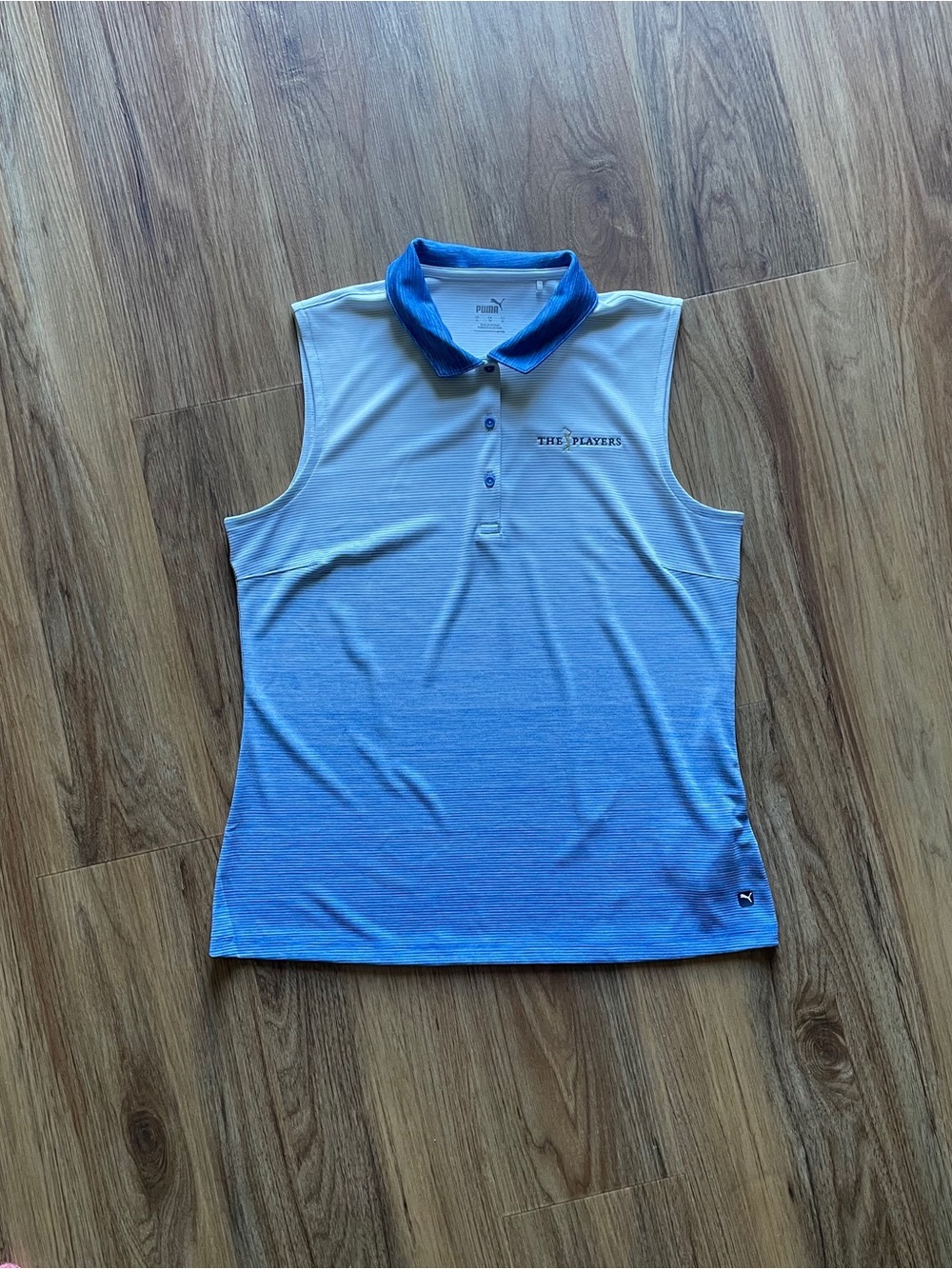 Puma Blue Gradient “THE PLAYERS” Sleeveless Golf Polo